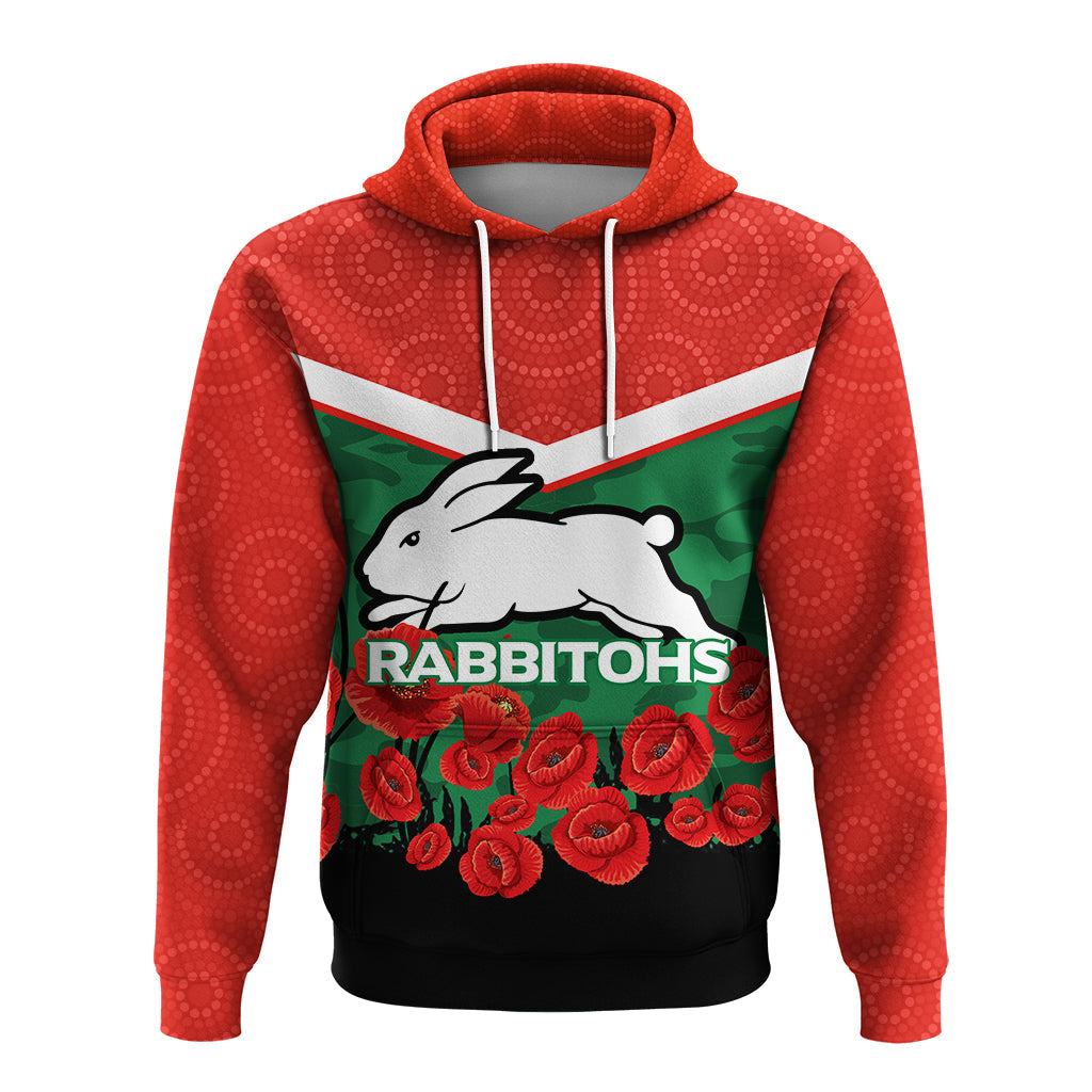 custom-personalised-rabbitohs-anzac-day-hoodie-indigenous-art