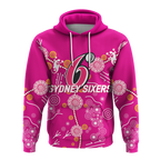 (Custom Personalised) Sydney Sixers Aboriginal Art Cricket 2022 Hoodie - LT12
