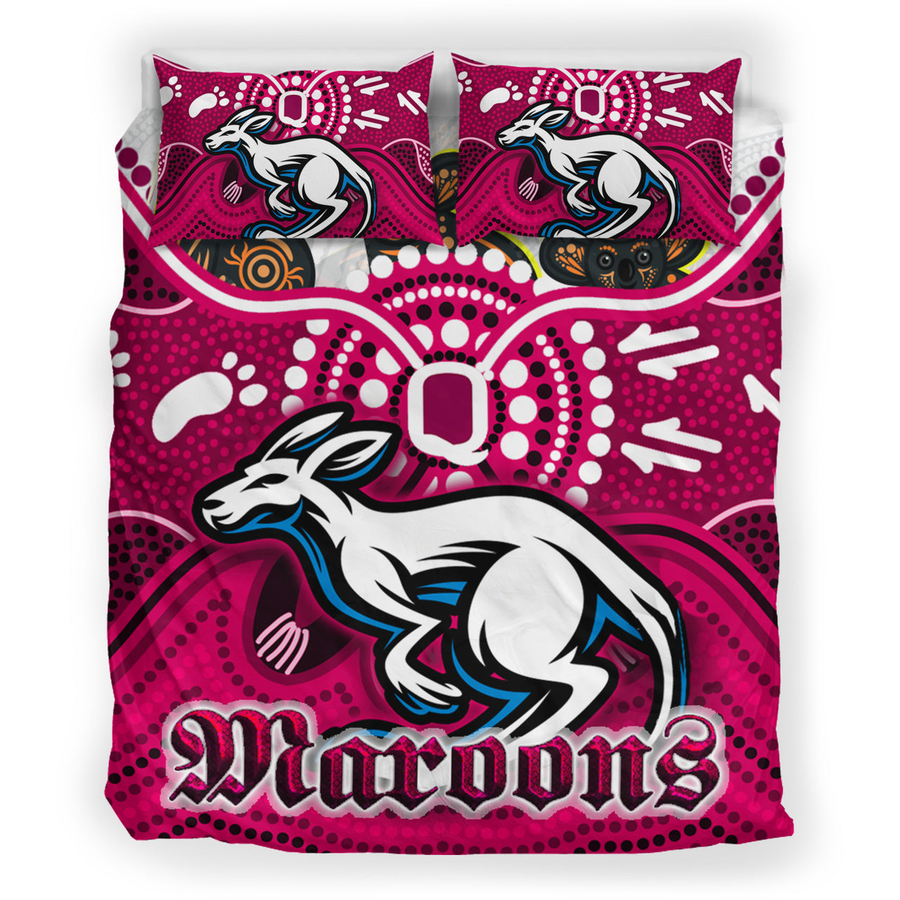 maroons-rugby-aboriginal-custom-bedding-set-the-cane-toads-with-indigenous-koala