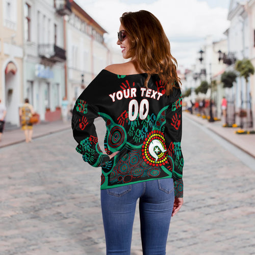 (Custom Personalised) NAIDOC Week 2023 Aboriginal Art For Our Elders Women Off Shoulder Sweater - LT12