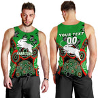 (Custom Personalised) Rabbitohs Rugby Aboriginal Art Men Tank Top - LT12