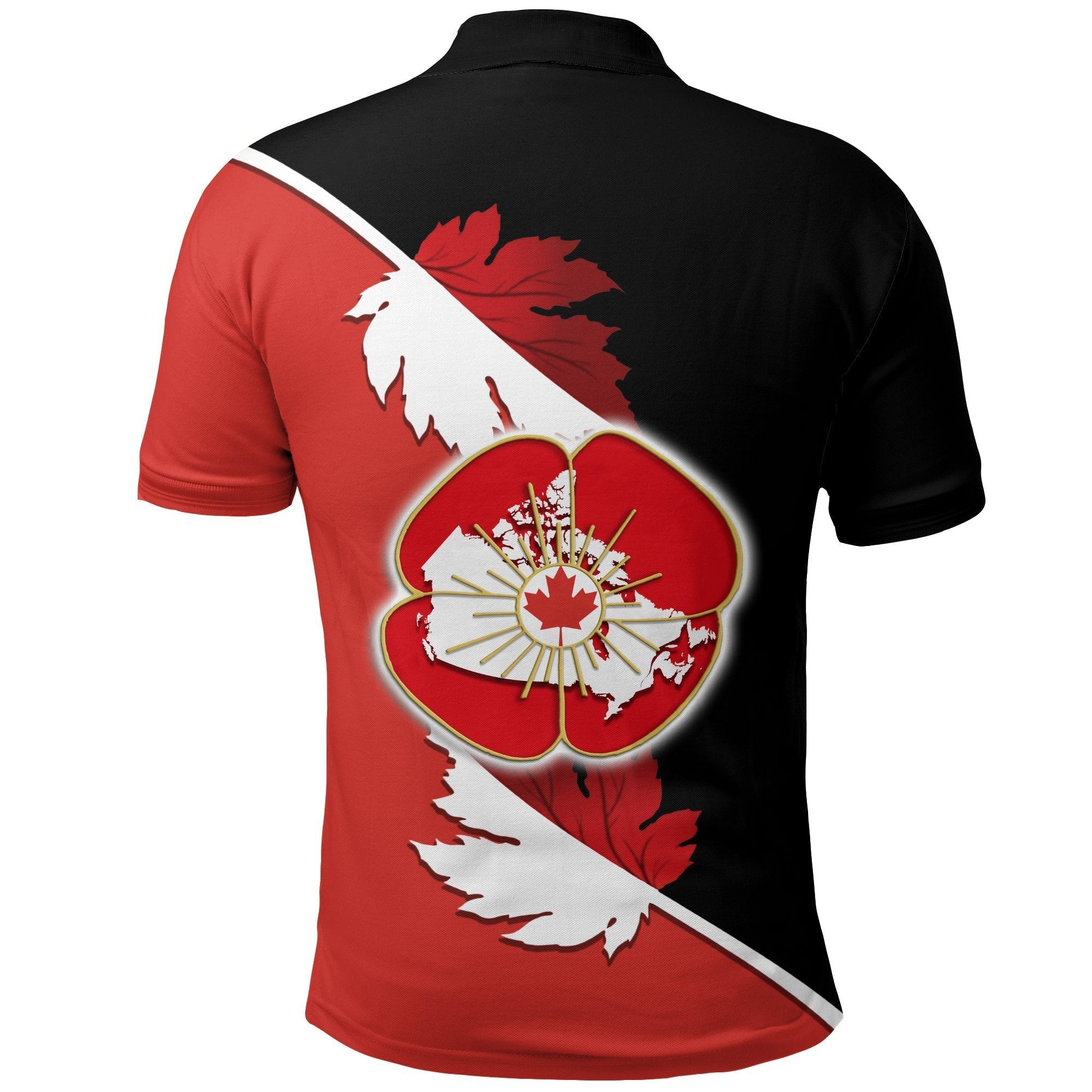 anzac-shirt-canada-lest-we-forget-poppy-map-polo-shirt