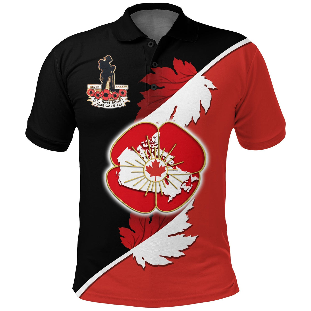 anzac-shirt-canada-lest-we-forget-poppy-map-polo-shirt