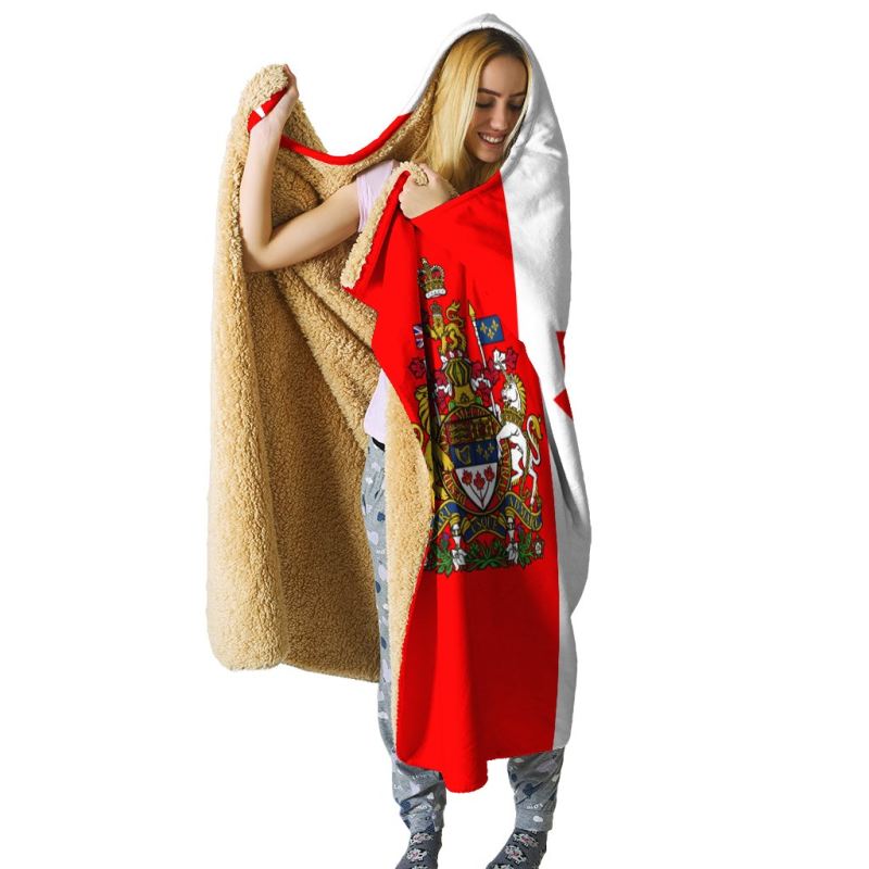 canada-flag-coat-of-arms-hooded-blanket