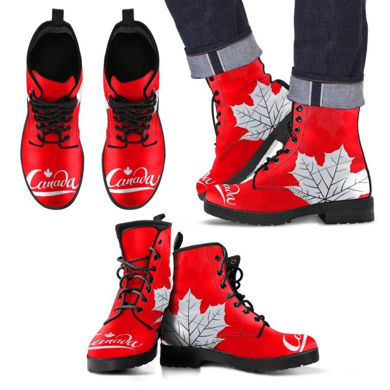 canada-maple-leaf-leather-boots