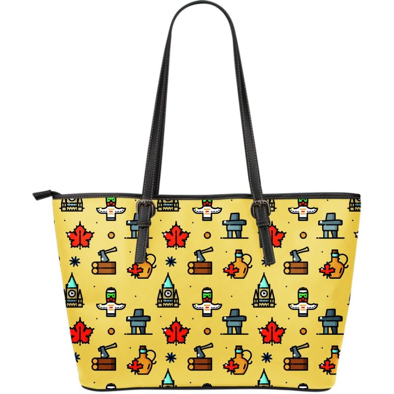 canada-symbol-large-leather-tote-bag