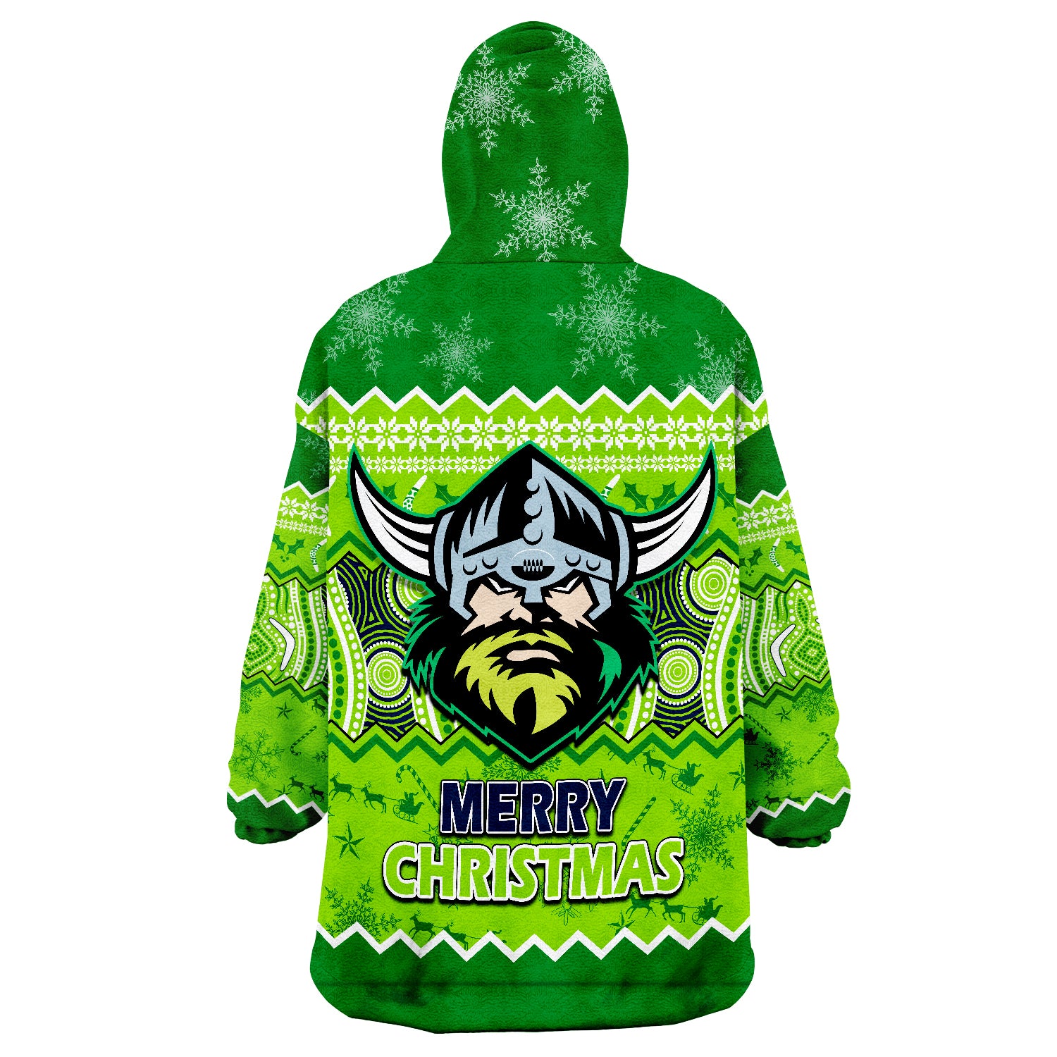 canberra-the-green-machine-raiders-aboriginal-christmas-vibe-wearable-blanket-hoodie