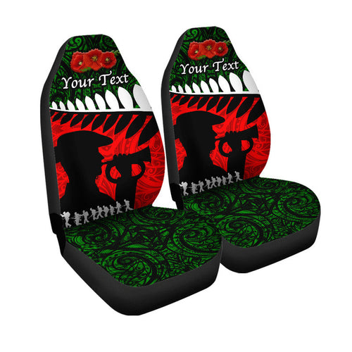 custom-personalised-new-zealand-maori-anzac-car-seat-cover-remembrance-soldier-green