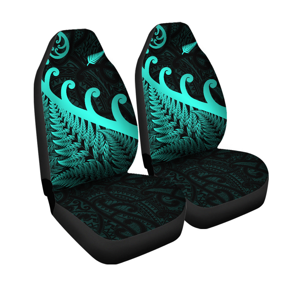 new-zealand-rugby-maori-car-seat-cover-silver-fern-koru-vibes-turquoise