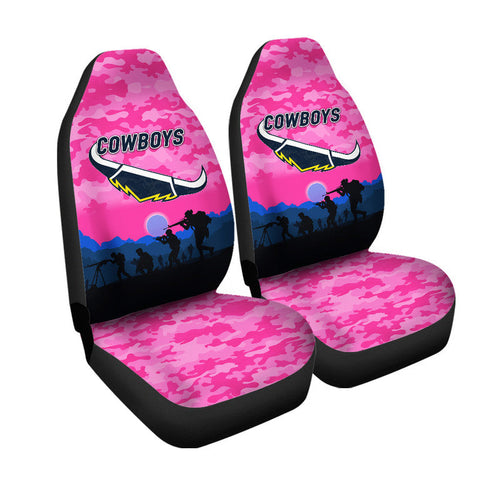 north-queensland-cowboys-anzac-2022-car-seat-cover-simple-style-pink