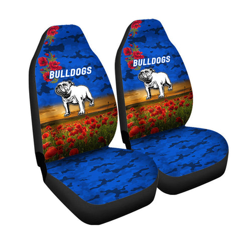 canterbury-bankstown-bulldogs-anzac-2022-car-seat-cover-poppy-flowers-vibes-blue