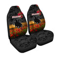 st-george-illawarra-dragons-anzac-2022-car-seat-cover-poppy-flowers-vibes-black