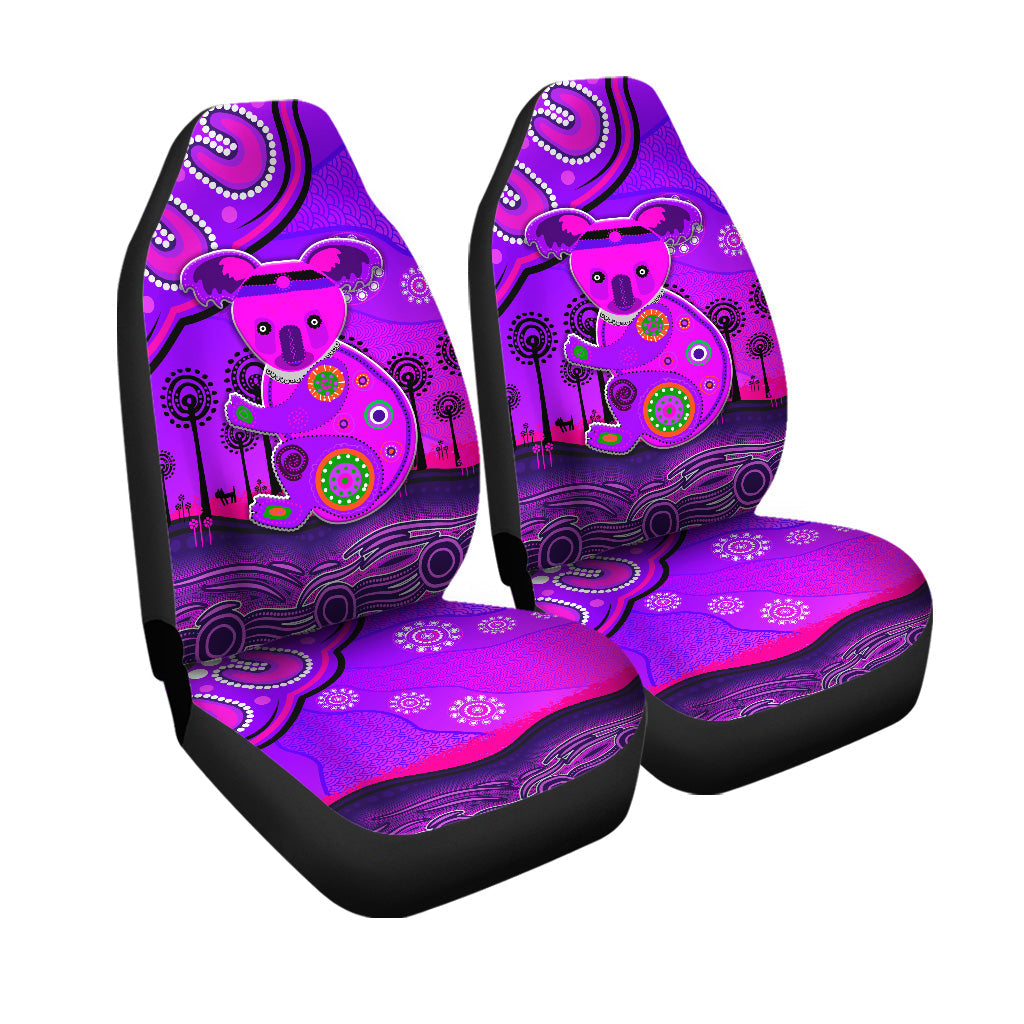 aboriginal-art-koala-car-seat-cover-indigenous-unique-vibes-purple