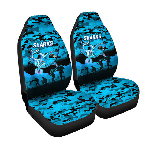 cronulla-sutherland-sharks-anzac-2022-car-seat-cover-simple-style-black