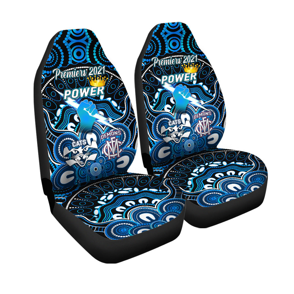 port-adelaide-power-indigenous-car-seat-cover-football-2021-premiers-the-king