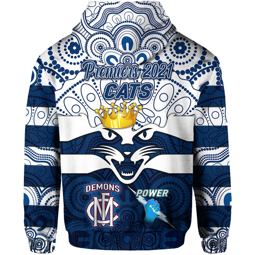 geelong-cats-indigenous-hoodie-football-2021-premiers-the-king
