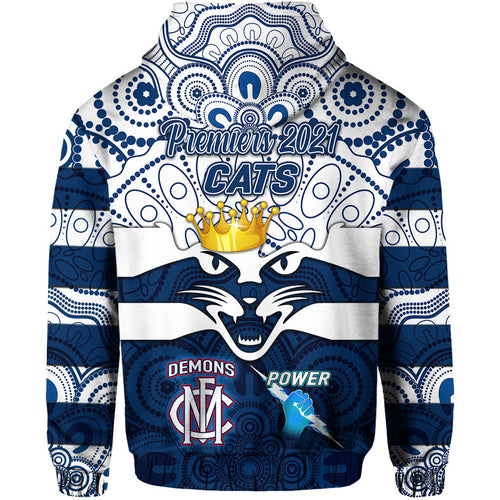 geelong-cats-indigenous-hoodie-football-2021-premiers-the-king