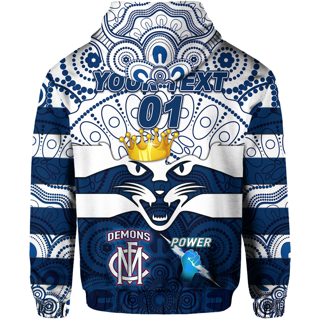 custom-personalised-geelong-cats-indigenous-hoodie-football-2021-premiers-the-king-custom-text-and-number