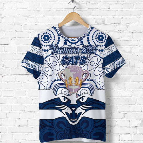 custom-personalised-geelong-cats-indigenous-t-shirt-football-2021-premiers-trophy-custom-text-and-number