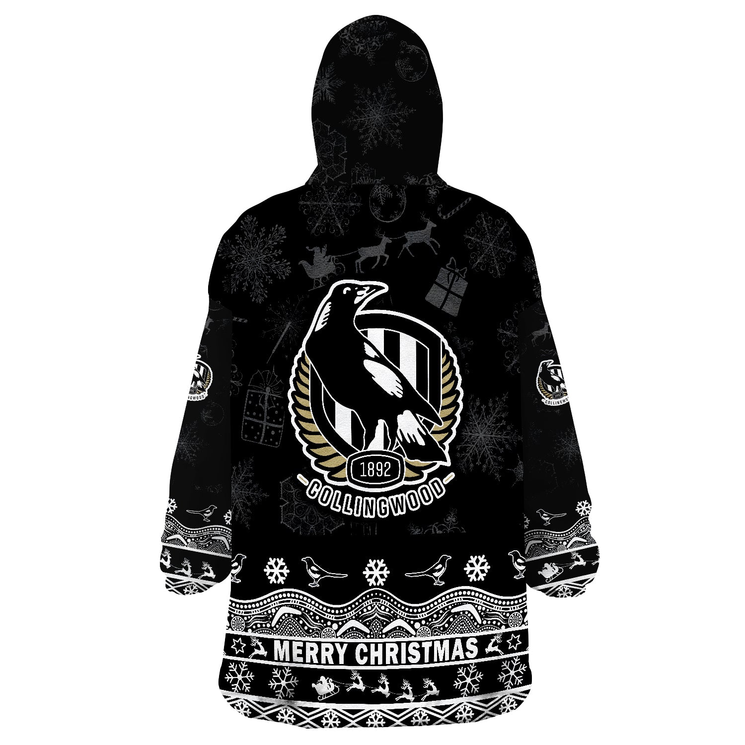 collingwood-pies-unique-winter-season-magpies-merry-christmas-wearable-blanket-hoodie