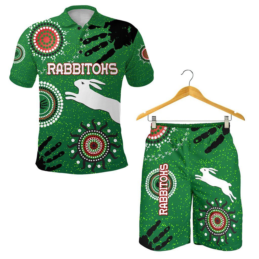 combo-polo-shirt-and-men-short-south-sydney-rabbitohs-indigenous-country-style