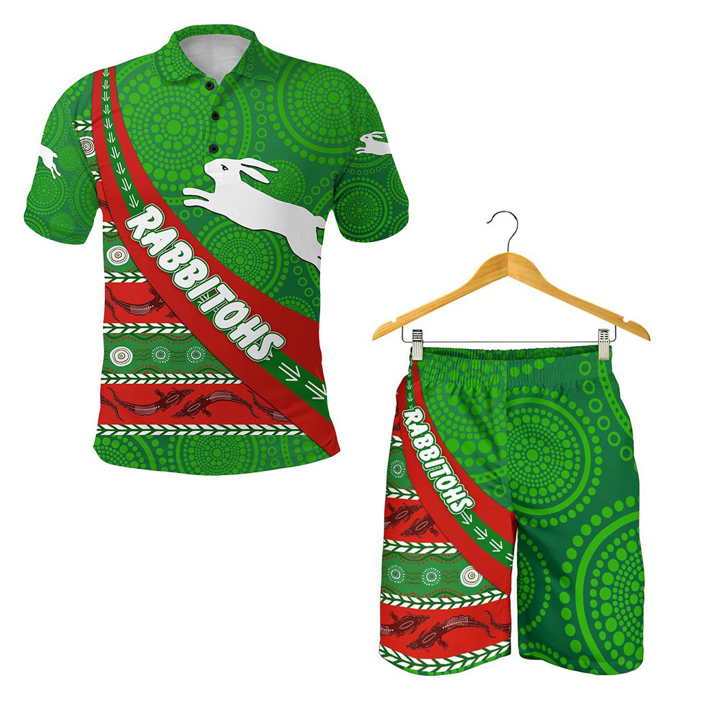 combo-polo-shirt-and-men-short-south-sydney-rabbitohs-aboriginal-victorian-vibes