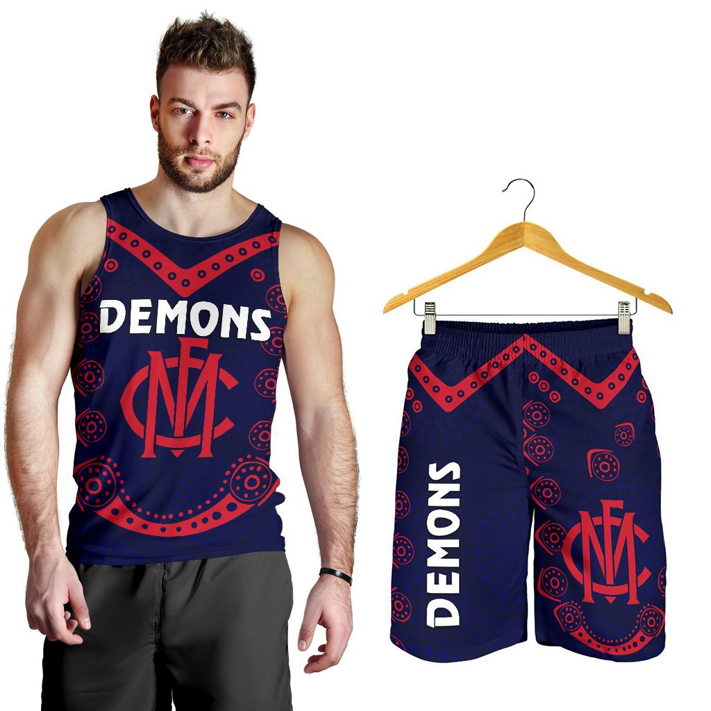 combo-men-tank-top-and-men-short-melbourne-demons-indigenous-football
