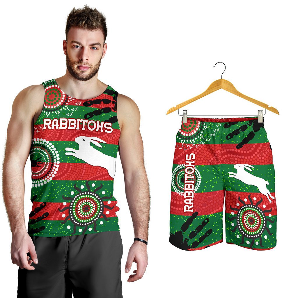 combo-men-tank-top-and-men-short-south-sydney-rabbitohs-indigenous-country-style-no-1