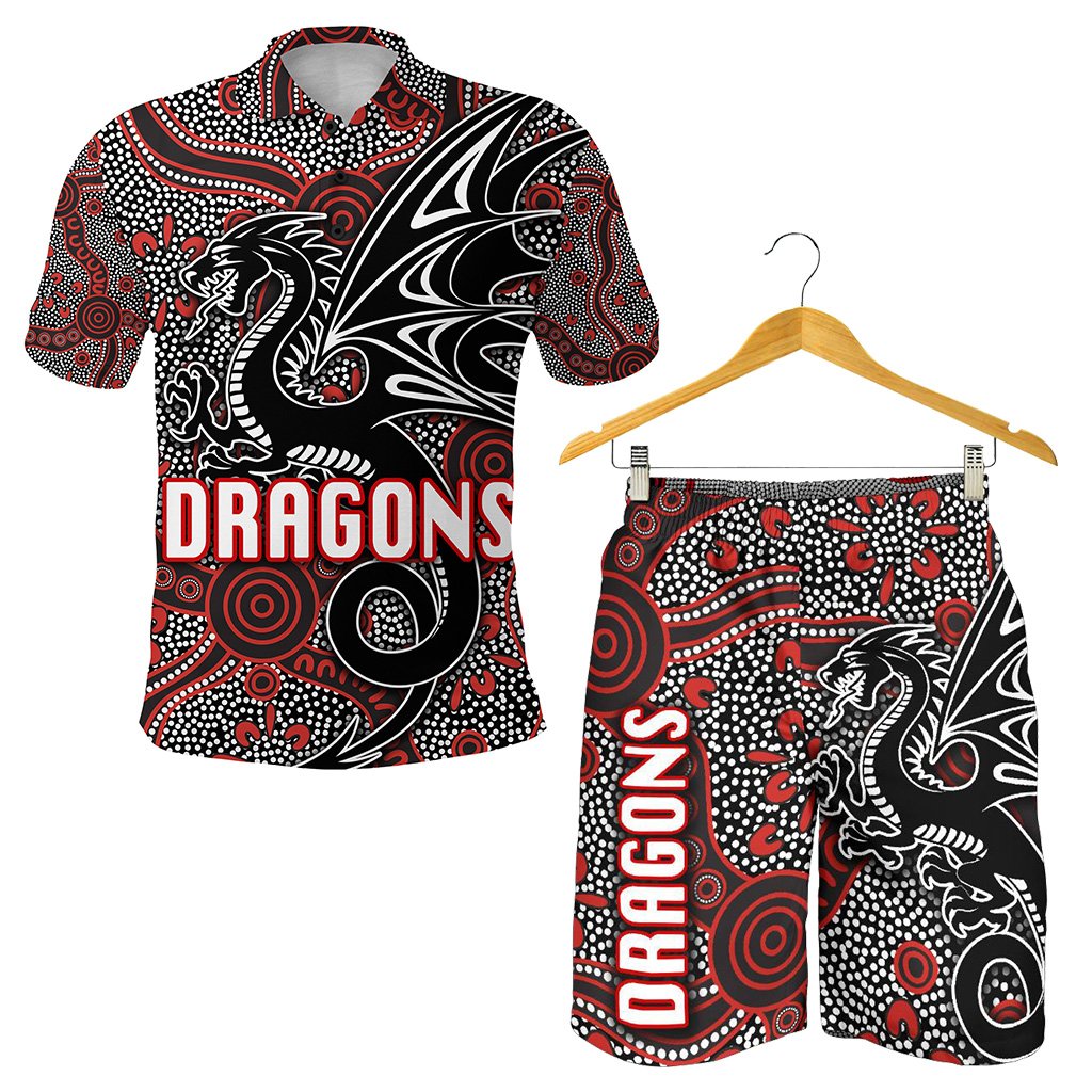 combo-polo-shirt-and-men-short-st-george-dragons-unique-indigenous