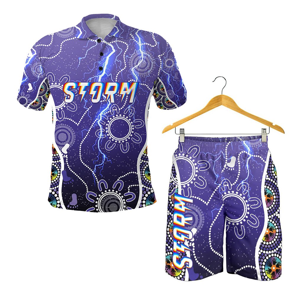 combo-polo-shirt-and-men-short-melbourne-storm-unique-indigenous