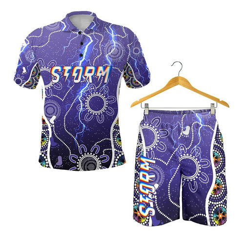 combo-polo-shirt-and-men-short-melbourne-storm-unique-indigenous