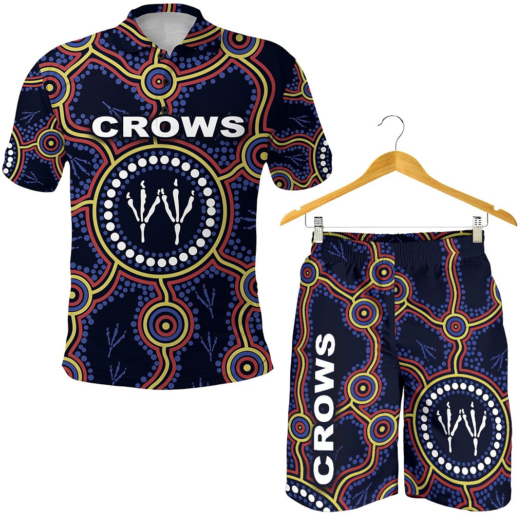 combo-polo-shirt-and-men-short-adelaide-indigenous-crows-footprint