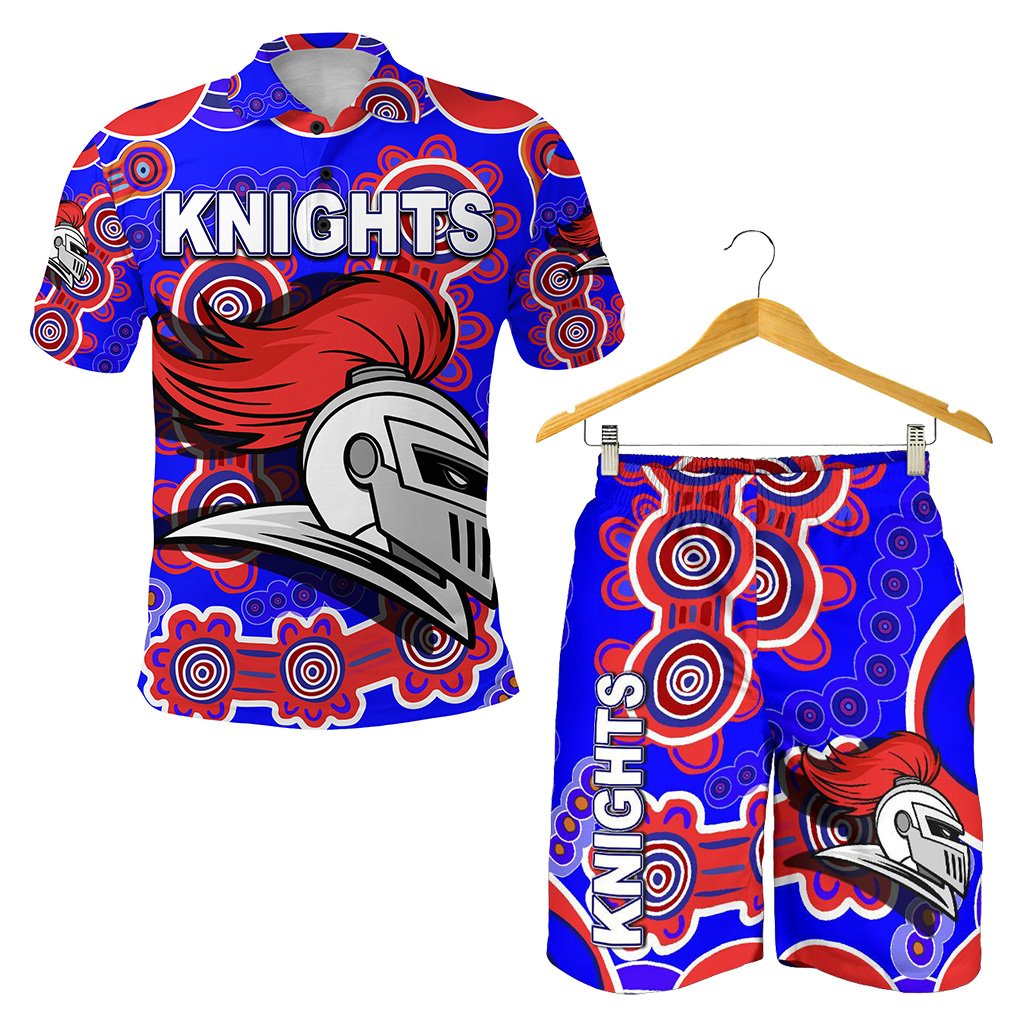 combo-polo-shirt-and-men-short-newcastle-knights-indigenous