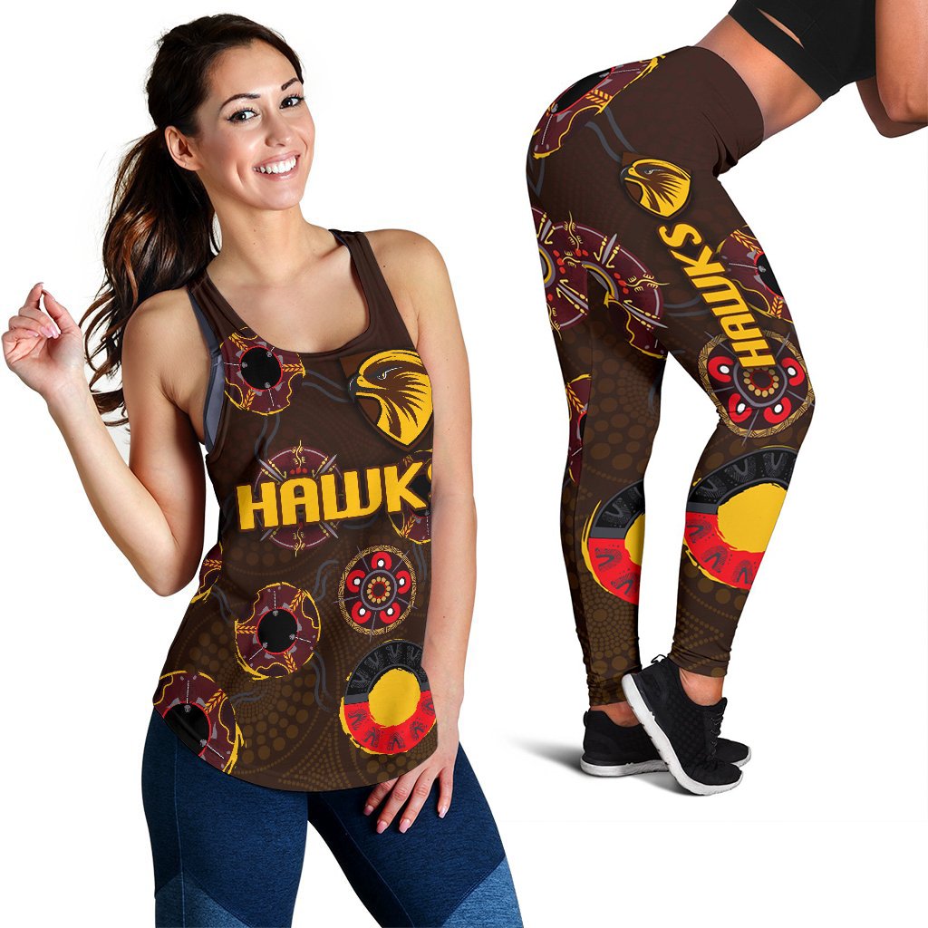 combo-racerback-tank-and-legging-hawthorn-hawks-indigenous-brown