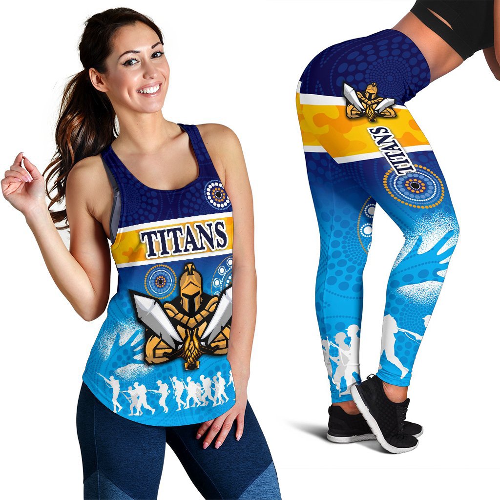combo-racerback-tank-and-legging-gold-coast-titans-gladiator-anzac-day-2021-version-indigenous