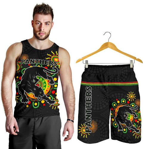combo-men-tank-top-and-men-short-penrith-indigenous-panthers-black