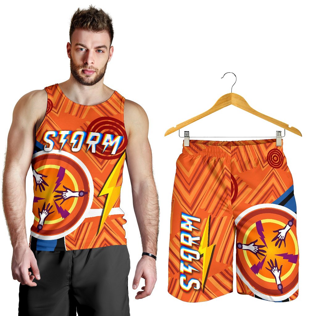 combo-men-tank-top-and-men-short-storm-simple-indigenous-orange