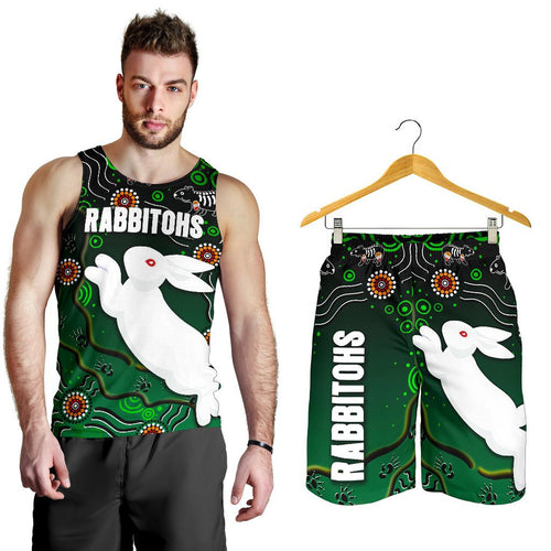 combo-men-tank-top-and-men-short-rabbitohs-simple-indigenous