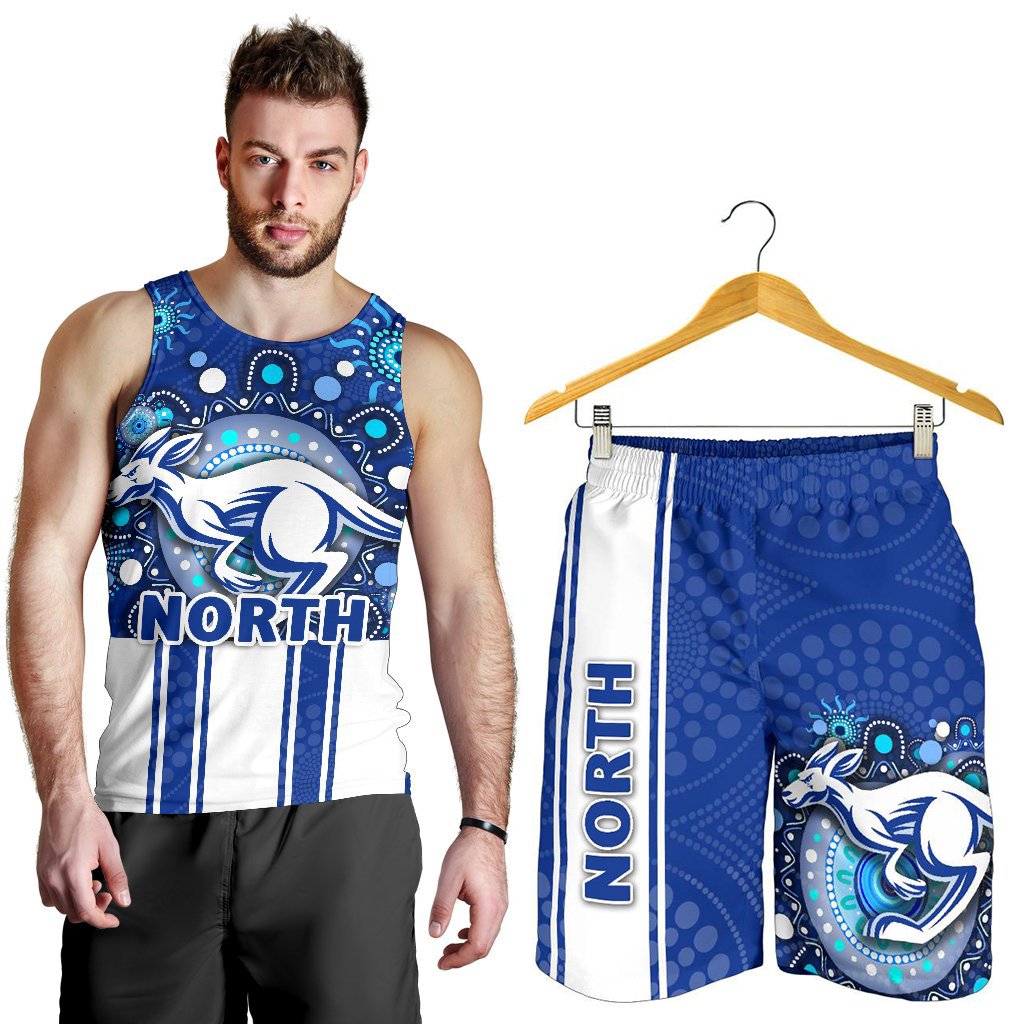 combo-men-tank-top-and-men-short-melbourne-indigenous-north-kangaroos