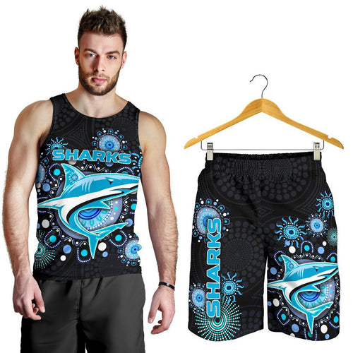 combo-men-tank-top-and-men-short-cronulla-sharks-indigenous