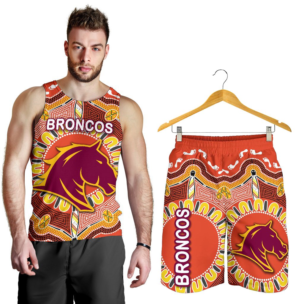 combo-men-tank-top-and-men-short-brisbane-broncos-indigenous-warm-vibes