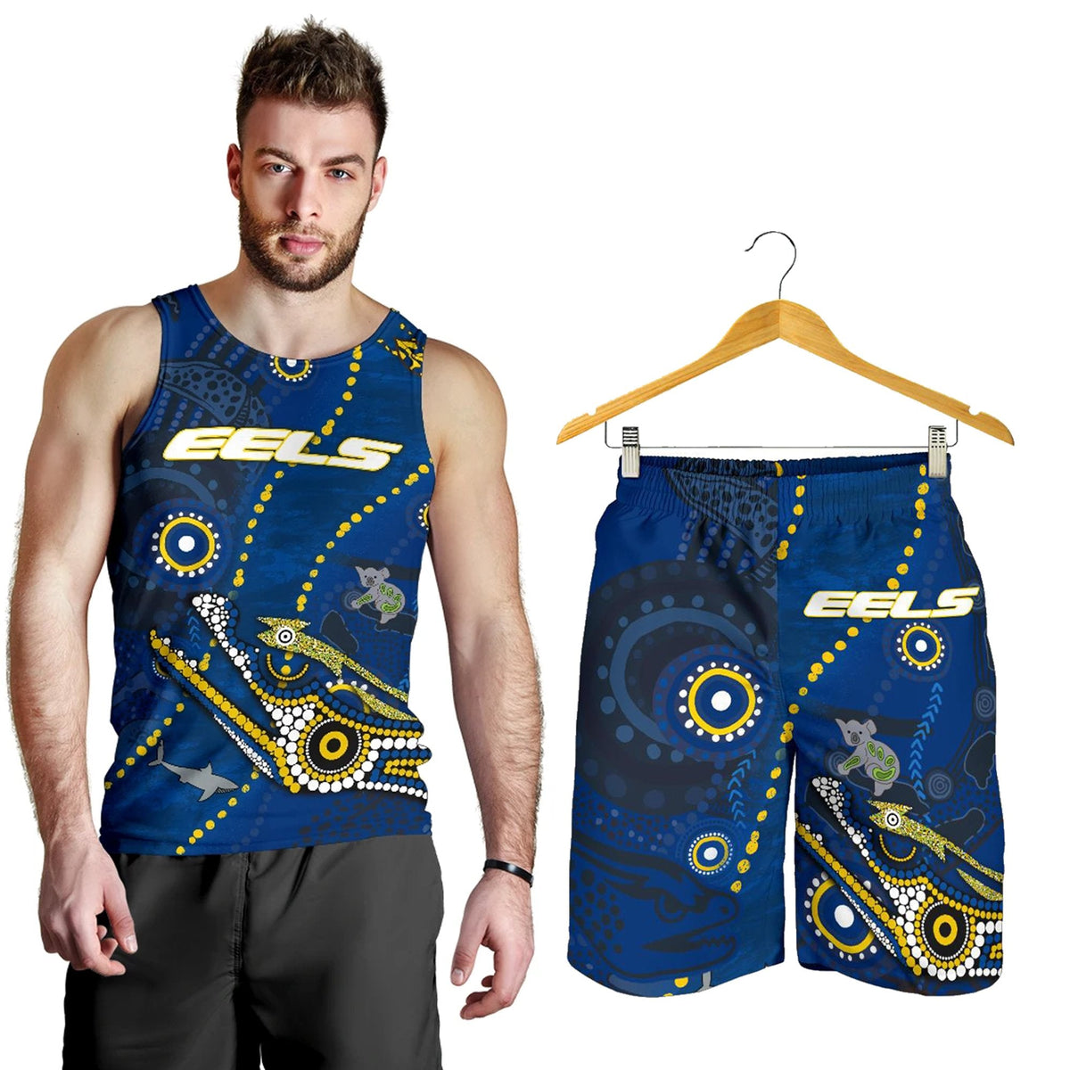 combo-men-tank-top-and-men-short-eels-indigenous