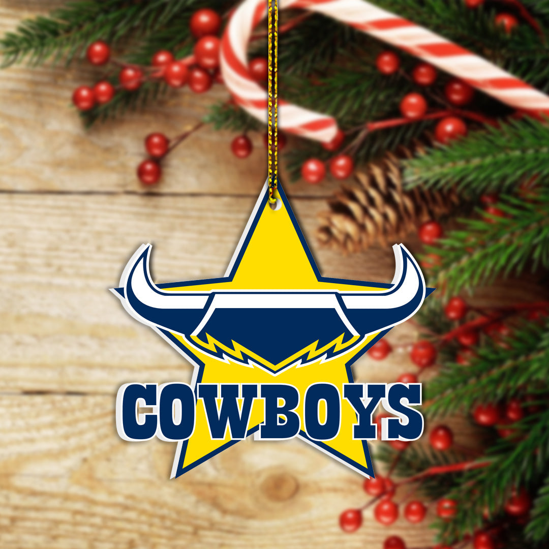 Christmas Ornament- Cowboys Rugby