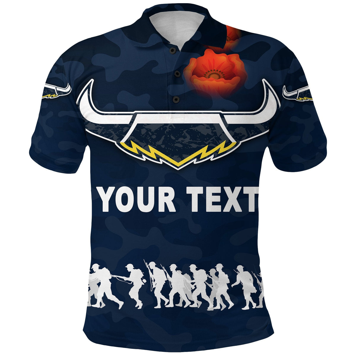 custom-personalised-north-queensland-cowboys-polo-shirt-anzac-day-camouflage-vibes-navy