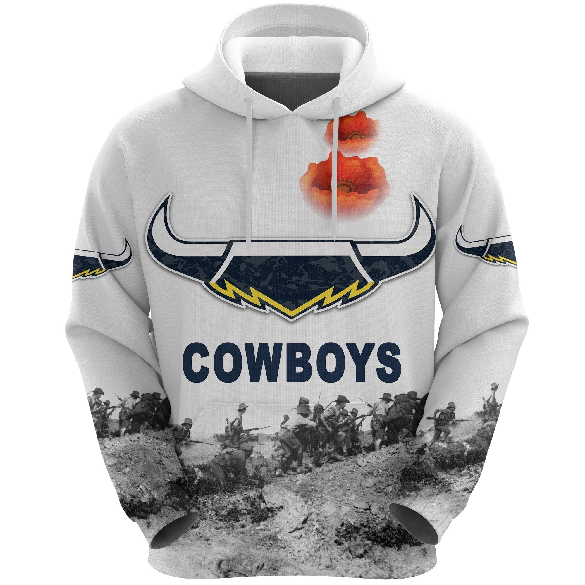 north-queensland-cowboys-hoodie-anzac-day-simple-style