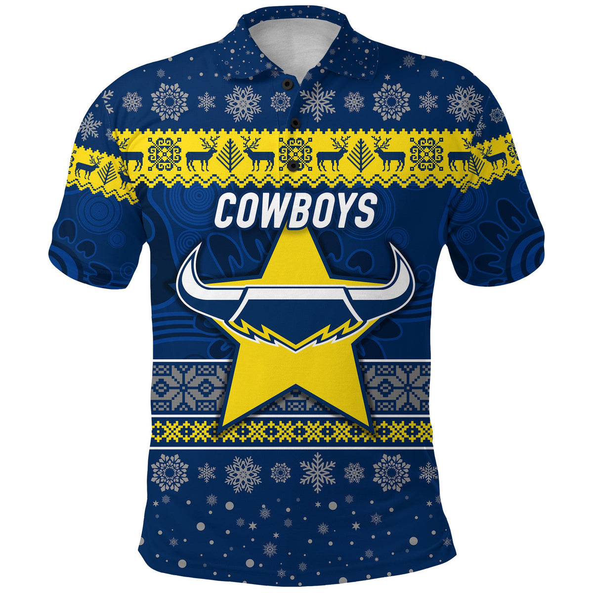 custom-personalised-north-queensland-cowboys-polo-shirt-christmas-simple-style