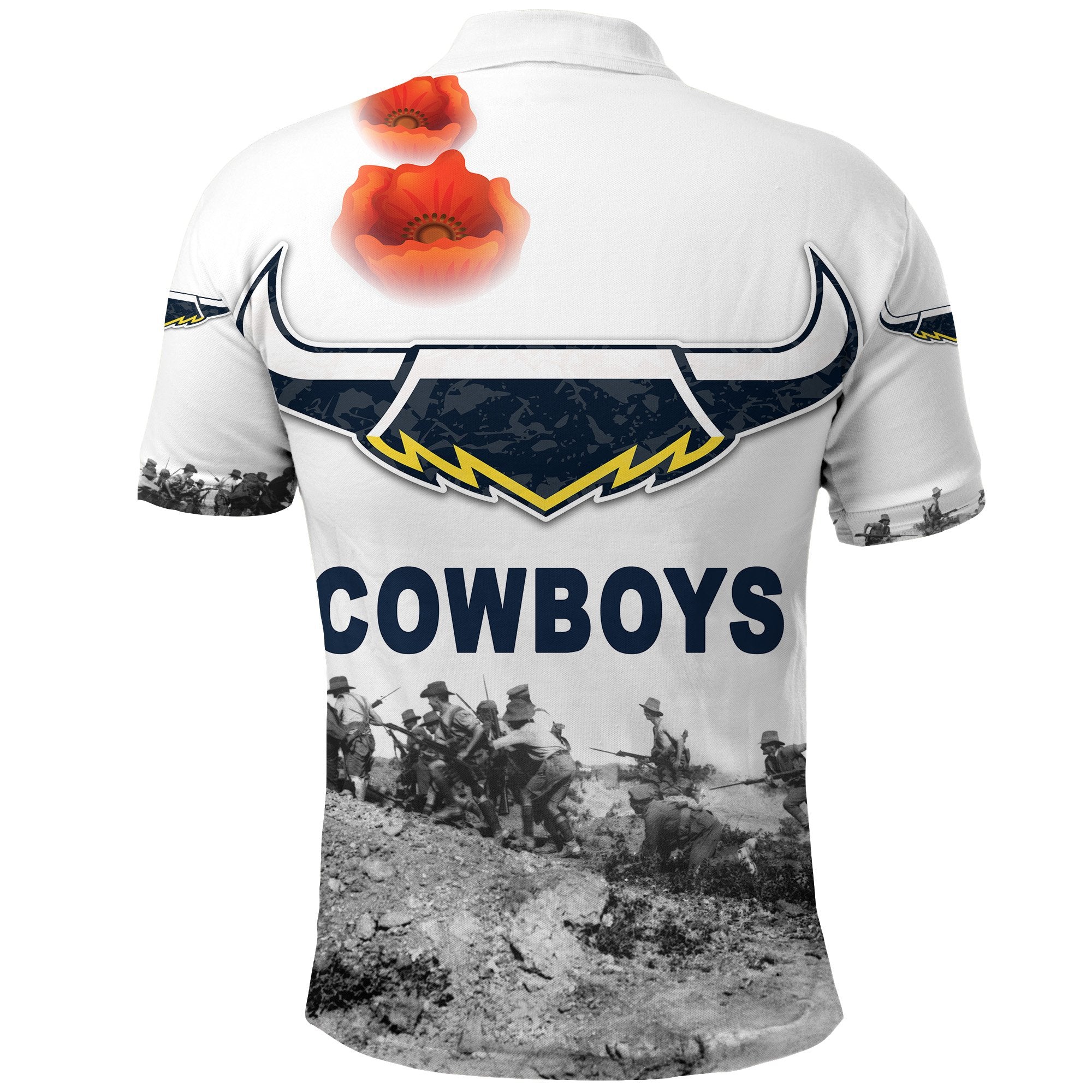 north-queensland-cowboys-polo-shirt-anzac-day-simple-style