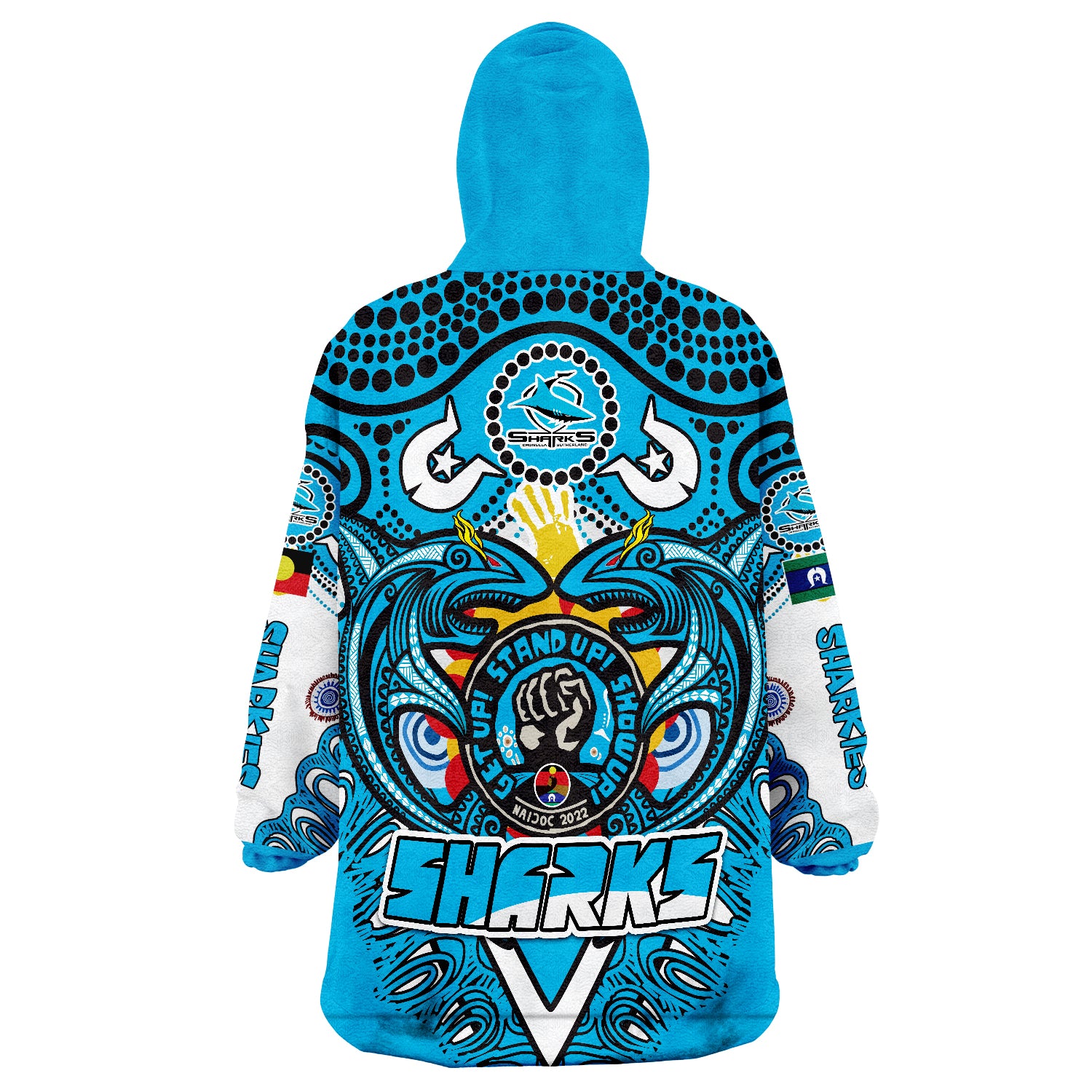 cronulla-sutherland-sharks-aboriginal-naidoc-week-2022-wearable-blanket-hoodie