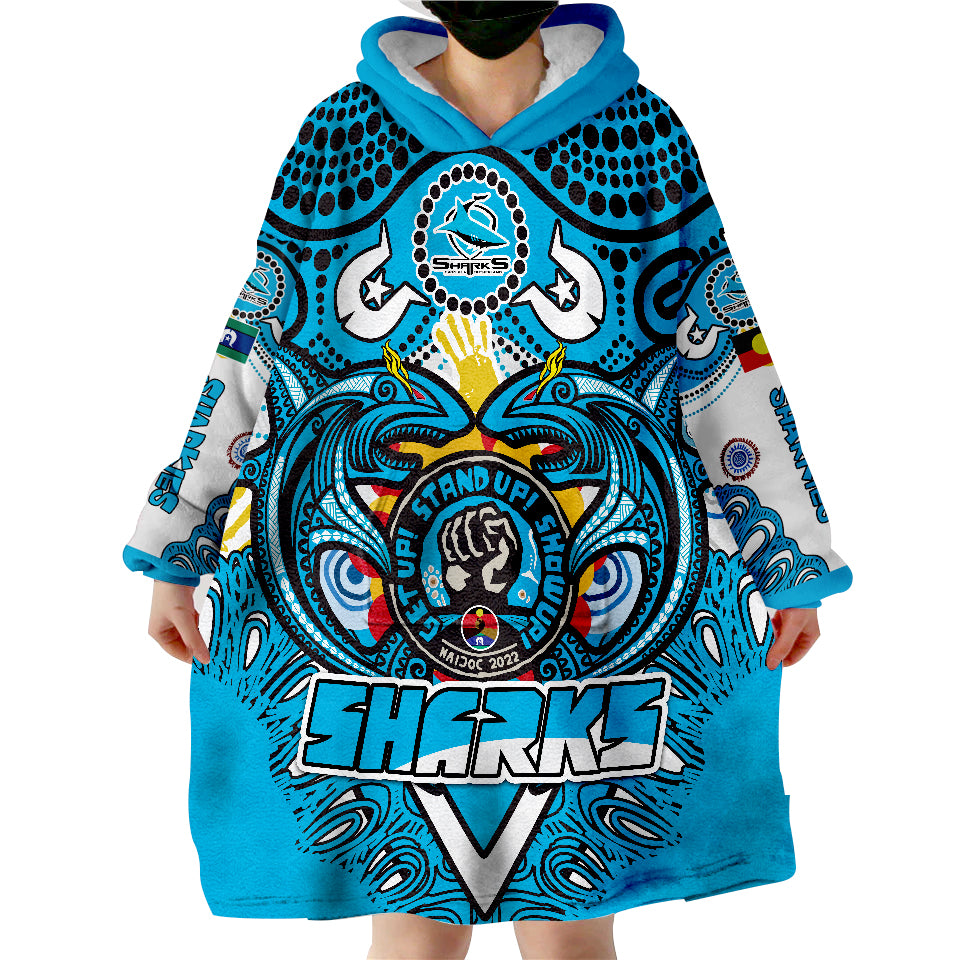 cronulla-sutherland-sharks-aboriginal-naidoc-week-2022-wearable-blanket-hoodie