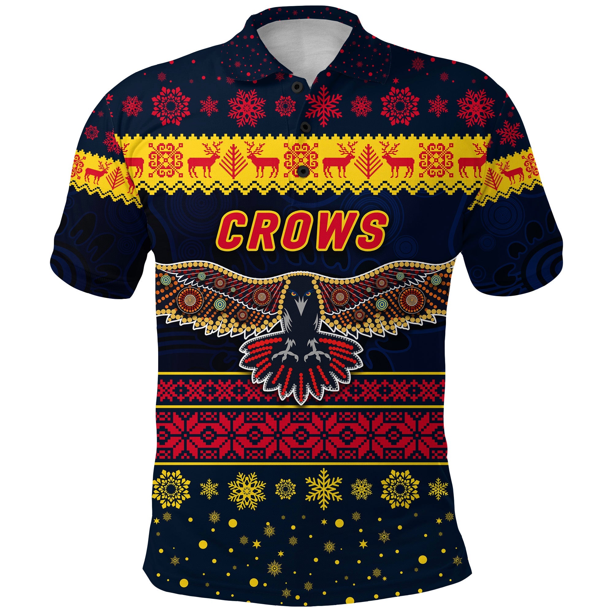 custom-personalised-adelaide-crows-polo-shirt-christmas-simple-style
